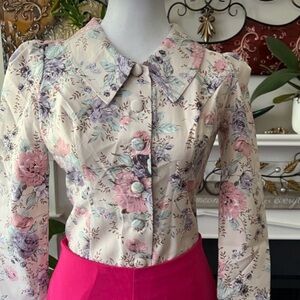 Floral Button Up Blouse